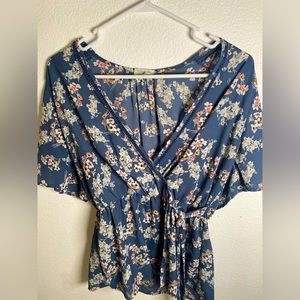 Floral Print Blouse Sienna Sky
